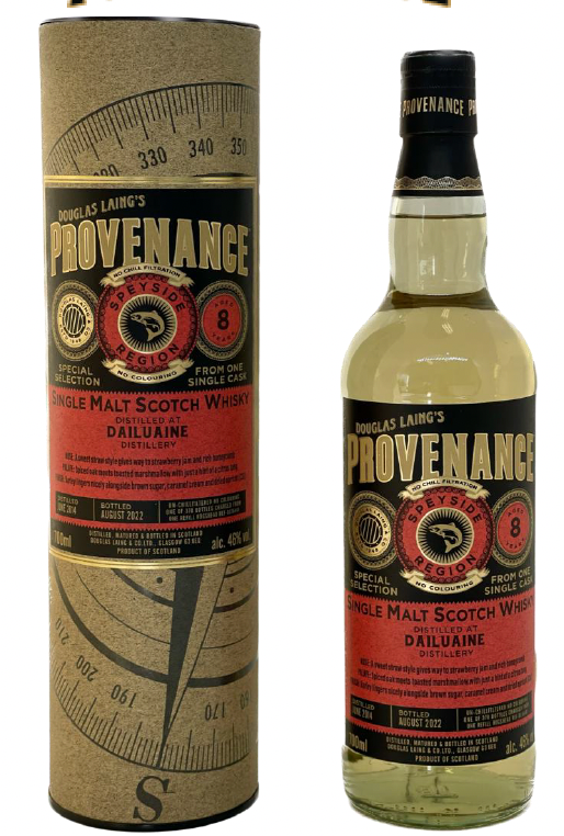 Évaluation du whisky écossais single malt Dailuaine 8 ans (origine Douglas Laing)