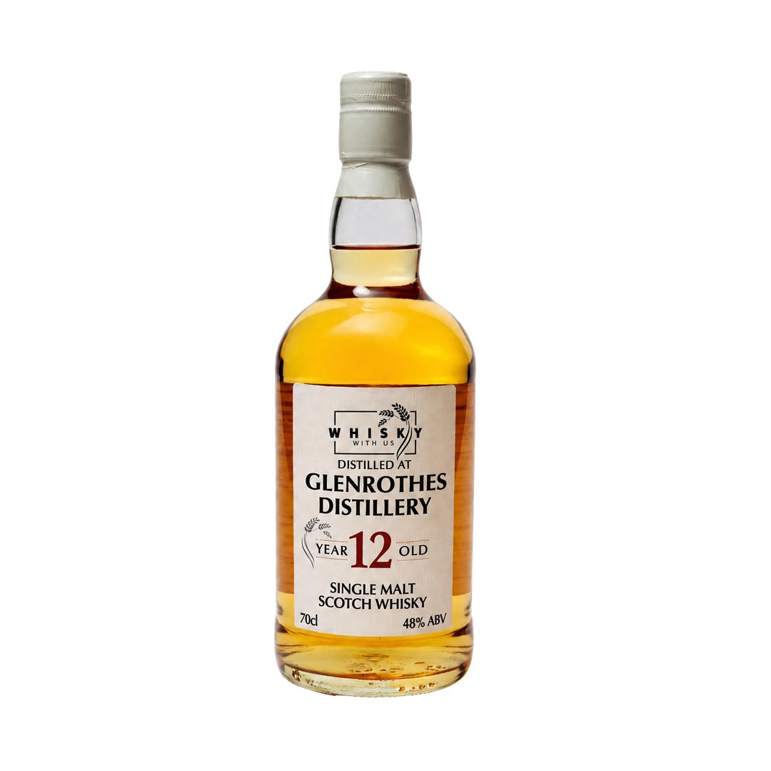Whisky With Us Glenrothes 12 Year Old single malt Scotch whisky bottle, 48% ABV