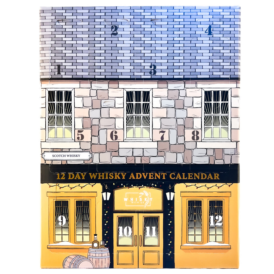 12 Day Scotch Whisky Advent Calendar.  12 Premium Scotch Whiskies with Online Tasting Videos