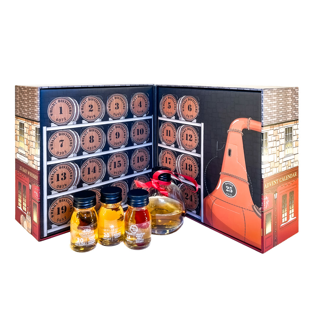 25 Day Scotch Whisky Advent Calendar. Includes Glass Bauble for Day 25 &amp; Tasting Videos