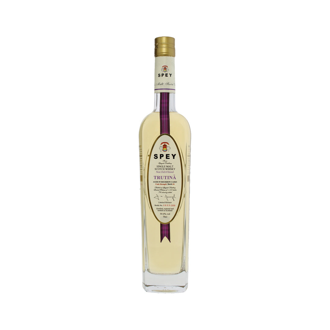 Spey Trutina Cask Strength Batch 4 single malt Scotch whisky bottle