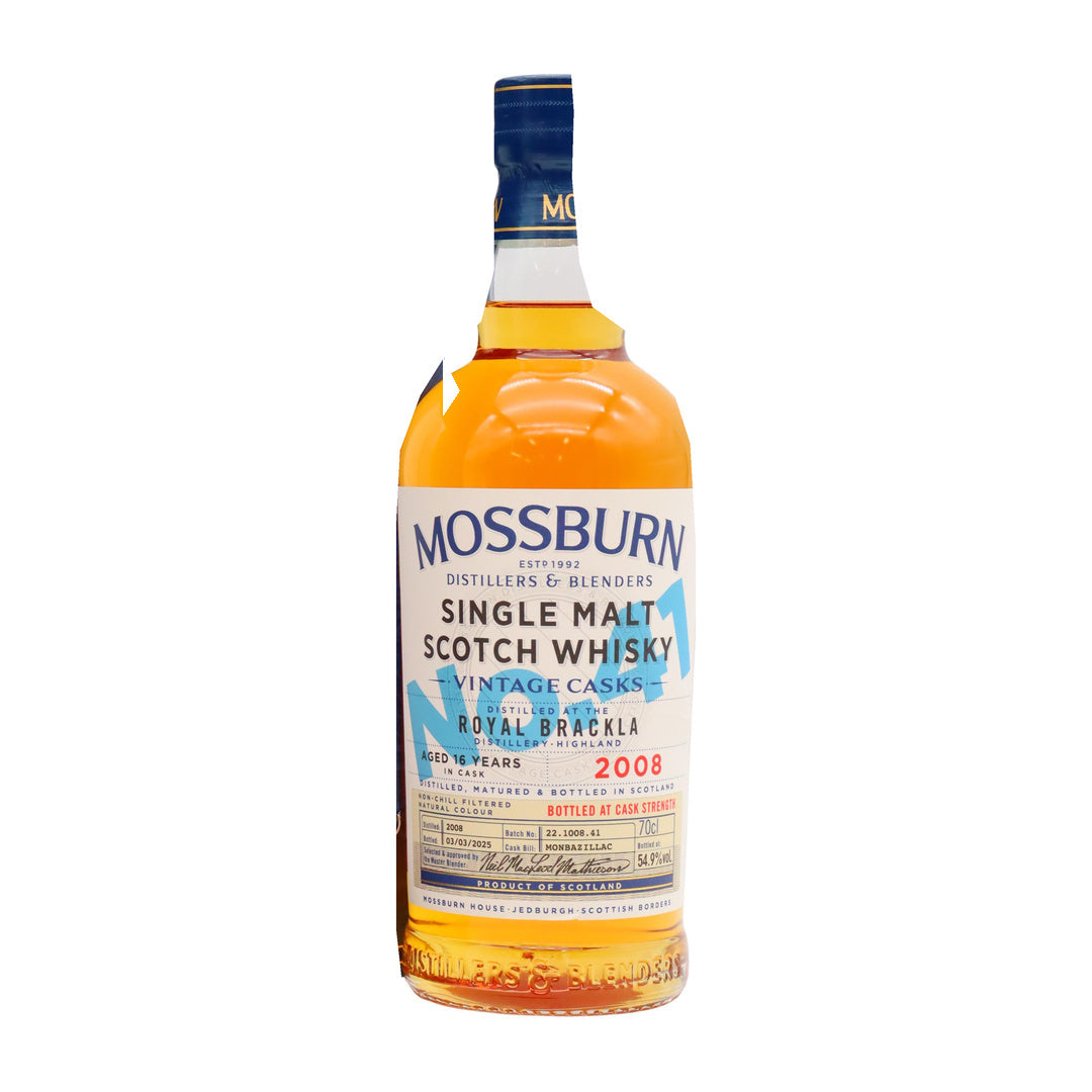 Mossburn Royal Brackla 16 Year Old single malt Scotch whisky bottle