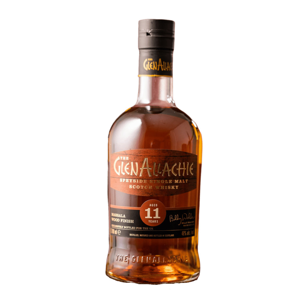 GlenAllachie 11 Year Old Marsala Wood Finish single malt whisky bottle