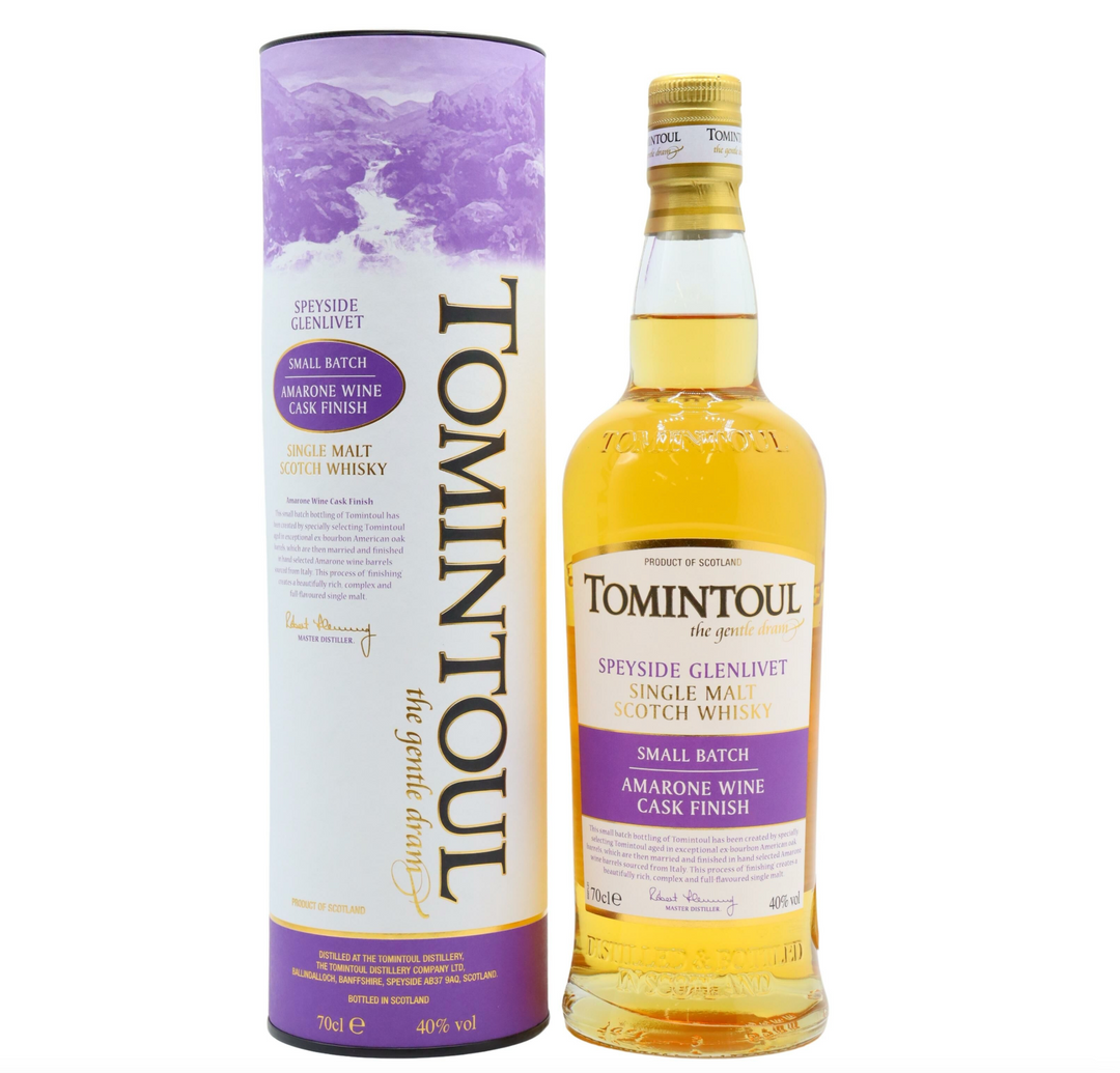 Revue du whisky écossais single malt Tomintoul Amarone Cask Finish
