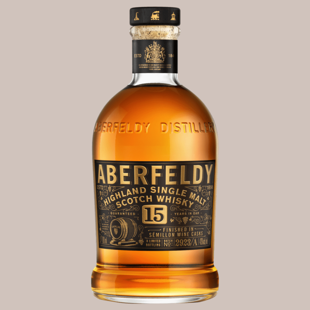 Test du whisky écossais single malt Aberfeldy 15 ans Cadillac White Wine Cask