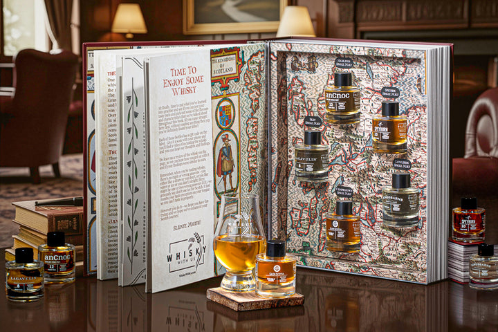 Whisky Tasting Set - The Book of Scotch Whisky – Premium Scotch Whisky Gift Set with 5 Single Malts