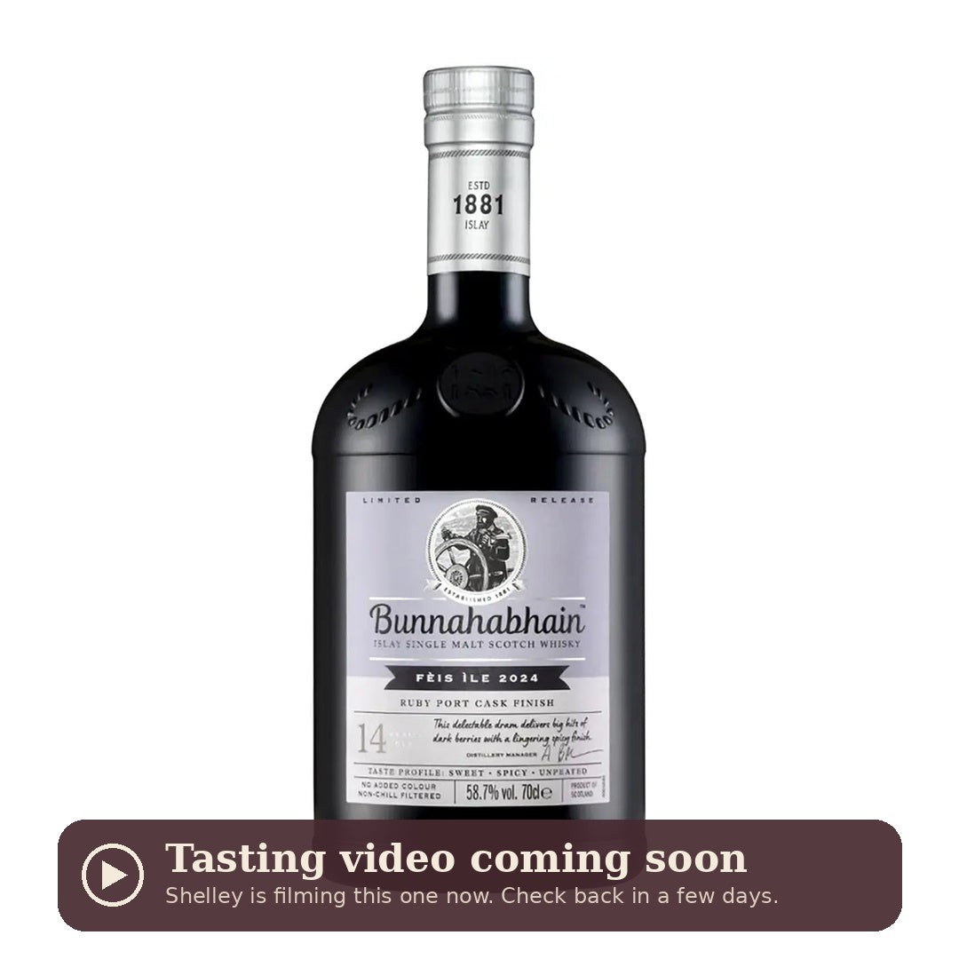 Bunnahabhain 14 Year Old Ruby Port Finish Feis Ile 2024, tasting video coming soon