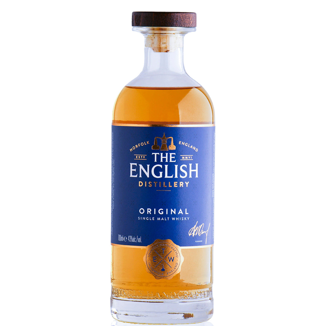 The English Original single malt whisky bottle