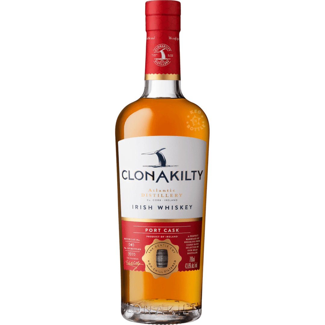 Clonakilty Port Cask Irish whiskey bottle