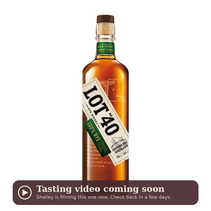 Lot 40 Canadian Rye, tasting video coming soon