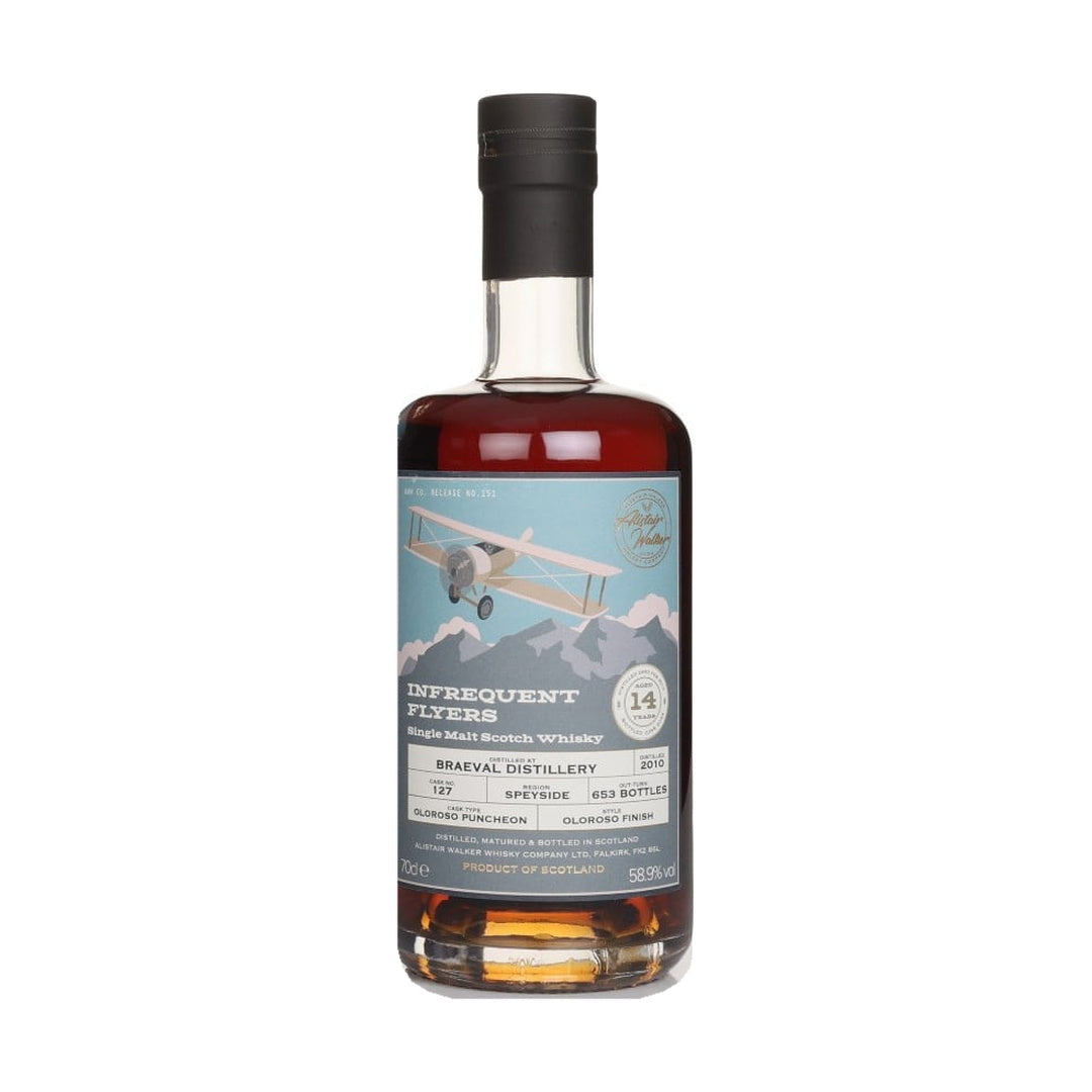 Braeval 14 Year Old 2010 Infrequent Flyers cask 127 by Alistair Walker single malt whisky bottle