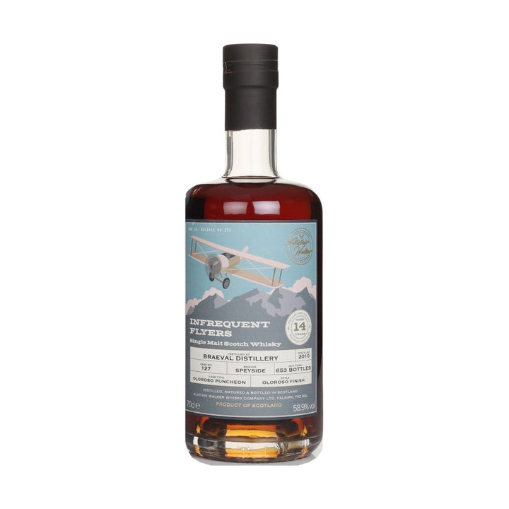 Braeval 14 Year Old 2010 Infrequent Flyers cask 127 by Alistair Walker single malt whisky bottle