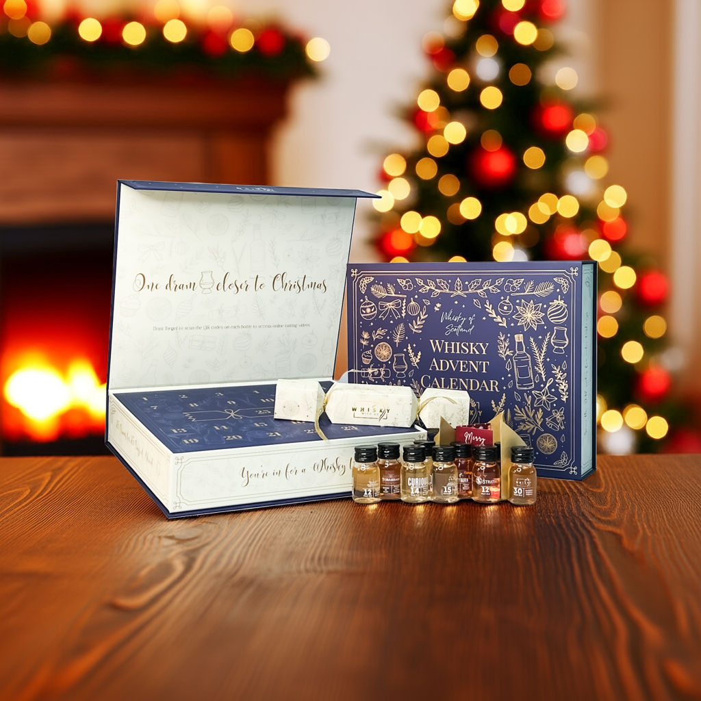 25 Day Scotch Whisky Advent Calendar. Includes Christmas Cracker for Day 25 & Tasting Videos