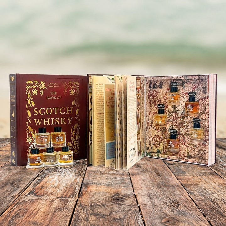 scotch whisky gift set in book