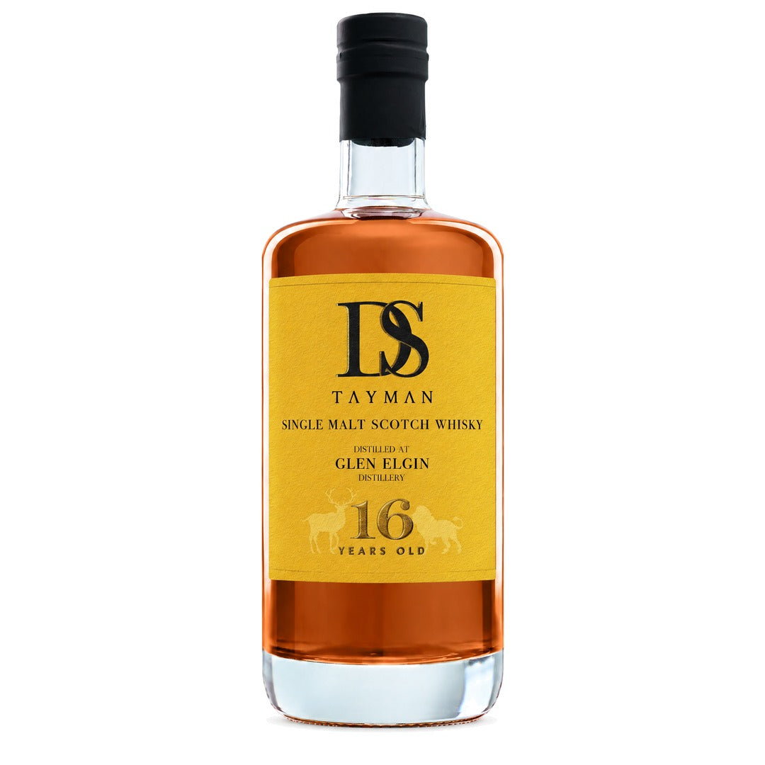DS Tayman Glen Elgin 16 Year Old single malt Scotch whisky bottle