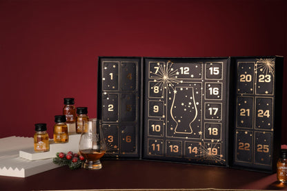 25 Day Scotch Whisky Advent Calendar | Premium Single Malts, Blends & Peated Whiskies | Includes Glencairn Whisky Glass & Tasting Videos