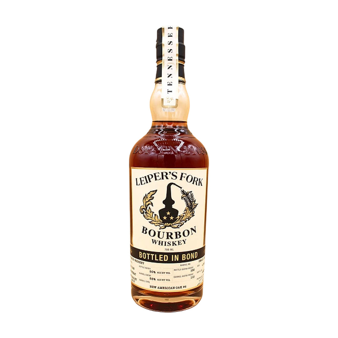 Leiper's Fork Bourbon Whiskey Bottled in Bond bottle