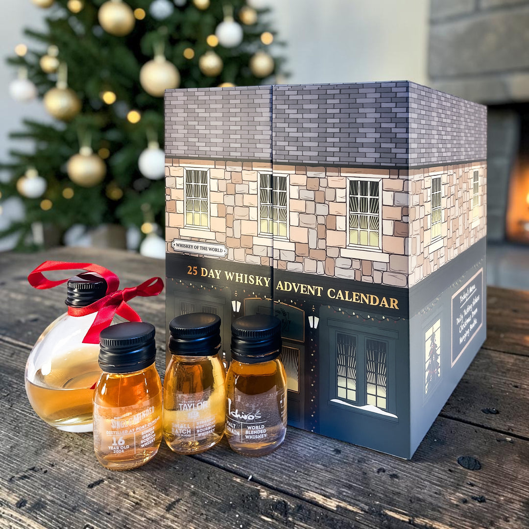25 Day Whiskey Advent Calendar. Whisky From Round the World. Scotch|Japanese|USA|World Whisky Includes Glass Bauble &amp; Online Tasting Videos