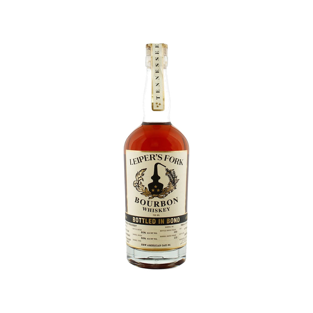 Leiper's Fork Bourbon Whiskey Bottled in Bond bottle